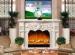 Indoor Wooden Remote Control Electric Fireplaces TV Stands European Style