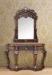 American Style Wooden Dressing Table With Mirror Brown Painted 1.5m