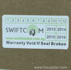 Printed Permanent Adhesive Tamper Proof Seals Sticker to Ensure Security Evident of Products