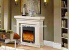 Oak / Wooden Artificial Decoration Indoor Home Electric Fireplace Remote Control