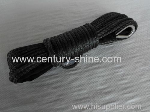 synthetic winch rope grey color