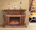 European Style Antique Solid Wood Fireplaces For Hotel / Restaurant Decoration