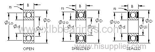 Miniature Metric Bearings 601XZZ