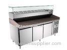 Pizza Refrigerated Prep Tables Restaurant Equipment Adjustable Shelving R134a