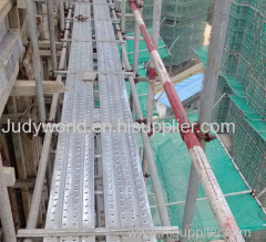 Construction Board in scaffolding