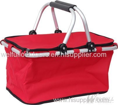 Outdoor Collapsible Folding Picnic Basket with Cooler