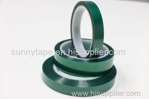 Heat Resistant Silicone Adhesive PET Film Green Polyester Tape