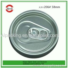 206#58mm aluminium fruit juice can easy open lid company