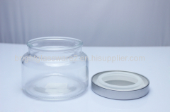 Best Selling Glass Candle Jar with Dome Metal Lid&Wooden Lid