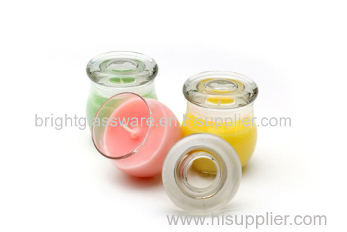 Beatiful design round glass jars and lids