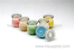 Beatiful design round glass jars and lids