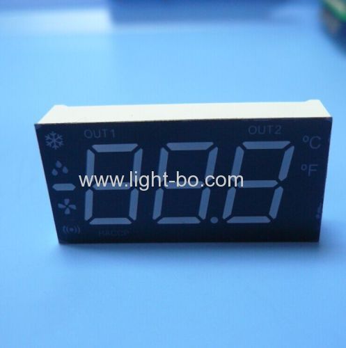 Ultra White/Red 0.50-inch 3 Digit 7-Segment LED Display for thermostats application