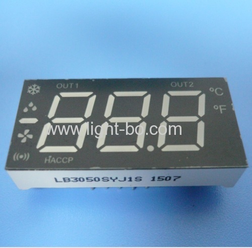 Ultra White/Red 0.50-inch 3 Digit 7-Segment LED Display for thermostats application