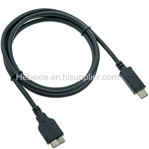 Standard USB 3.1 Type C cable with black colour
