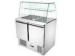 Artificial Defrost Salad Prep Fridge With Glass Top 240V , Salad Prep Table