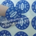 Custom Small Round Date Destructible Warranty Stickers Blue Round Dia 15mm Self Adhesive Warranty Label