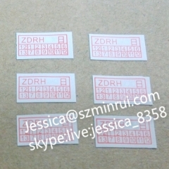 Minrui Professional High Quality Custom Do not Remove Paper Fragile Warranty Sticker with Years and Dates