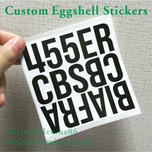 Permanent Adhesive Destructible Vinyl Eggshell Sticker