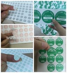 Small Round Label Dia 5mm Security Sticker Calibration Show High Qality and Strict Quality Control of Products