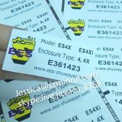 Custom warranty void if seal broken brittle non removable security seal stickers with company logo