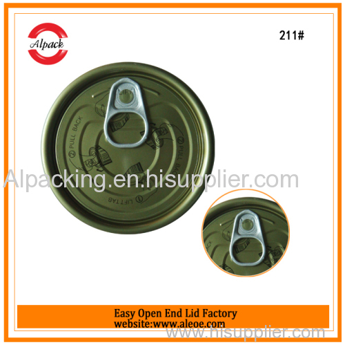 EOE 211/65mm tinplate easy open end for canned food