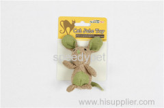 Natural Cat jute toy Mouse Shape