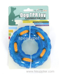 New Fashion Soft Rubber Chew TPR Pet tyre toys with rope