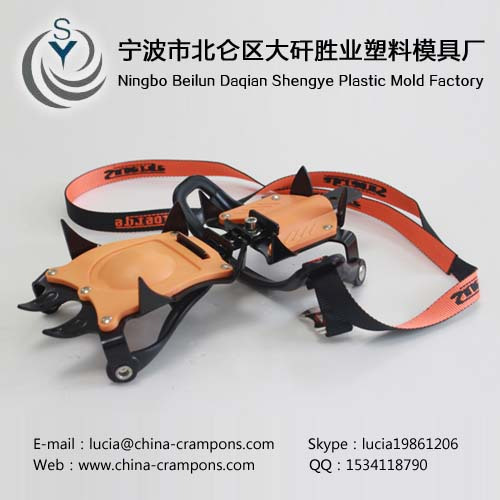 Anti slip 10 teeth stainless steel crampons with string and 36-45 yard for man and women