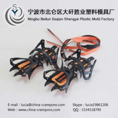 Anti slip 10 teeth stainless steel crampons with string and 36-45 yard for man and women