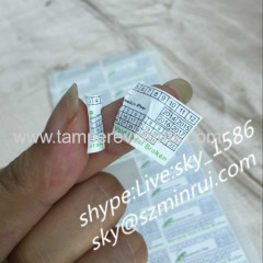 Wholesale Personalised Tamper Proof Warning Stickers Printed Date and Logo of Tamper Evident Sticker Labels