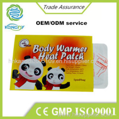 Kangdi OEM manufacturer of disposable heat warmer patch with CE ISO TUV GMP