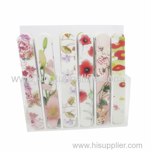 staight shape flower pattern nail file