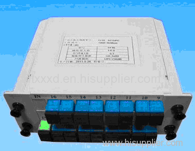PLC FTTX Fiber Optic Splitter Box 1x16 For Outdoor Low Insertion loss