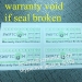 Custom Logo And Warranty Warning Printed Destructible Breakable Seals Sticker Made by Minrui for Tamper Evident