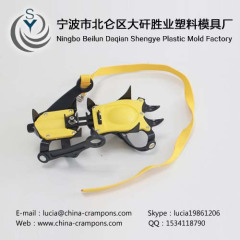 Fashion convenient ice spikes Anti-slip silicone rubber steel nail crampons