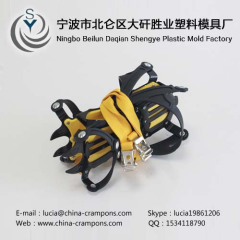 Fashion convenient ice spikes Anti-slip silicone rubber steel nail crampons