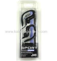 JVC HA-EBR80 Active Sports Running Clip Mic Remote Earbud Headphones Black for iPhone MP3