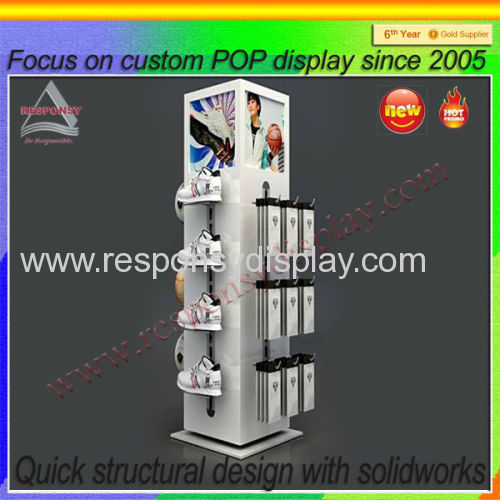 Sport shoe display stands flooring custom shoes display