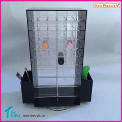 Custom High Quality 72 Slots Countertop Rotating Acrylic Lipstick Display Stand