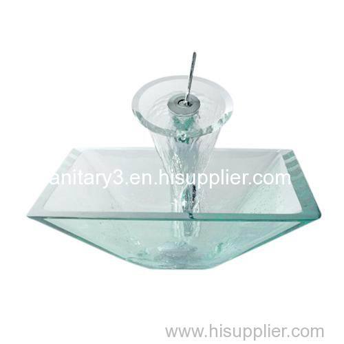 Modern Hanging Dark Red Glass Basin