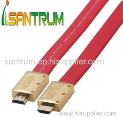 Zinc Alloy Flat HDMI Cable Support 4k*2K 3D Ethernet 1.4V