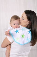 LAT pre-washed 100% cotton muslin burpy bibs