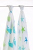 LAT Pre-washed 100% cotton muslin swaddles