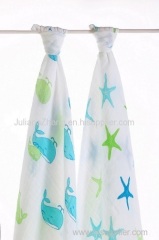 LAT Pre-washed 100% cotton muslin swaddles