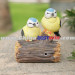 Garden Decor Post Solar Powered Light Trunk Birds