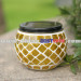 Garden Decor Post Solar Powered Light Mosaic Jar