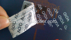 custom void tamper evident sticker