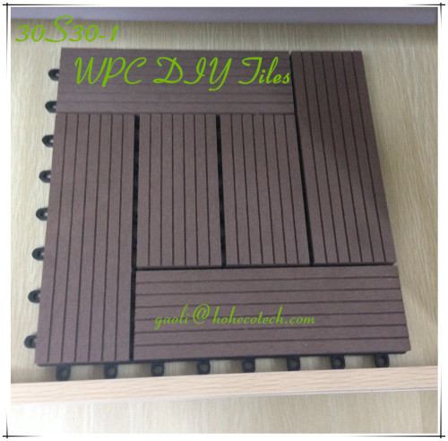 Grooved laminated sauna board Interlocked WPC DIY tiles