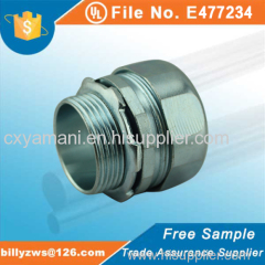 Zinc plated steel rigid compression connector