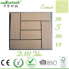 Traditional exterior flooring style Wood plastic composite WPC Tiles